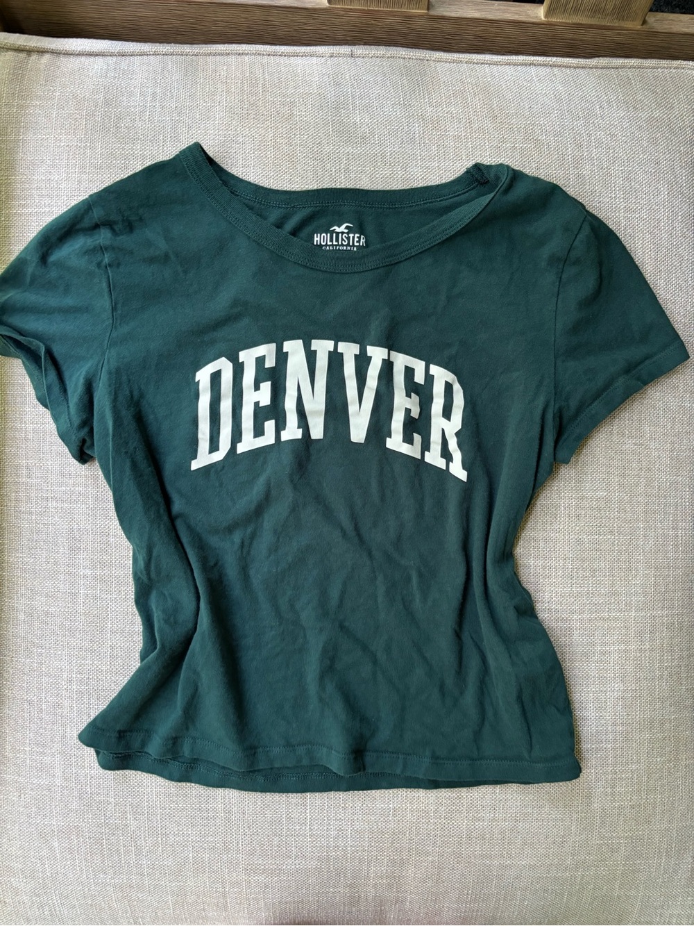 Hollister Dark Green 'Denver' Short Sleeve Graphic Tee